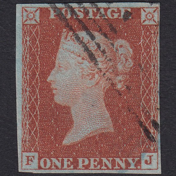 GB QV 1841 1d Red-Brown Plate 45 SG8-B1(1) FJ VFU 4M Light Scots Cancel