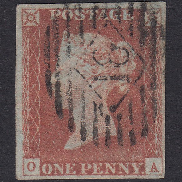 GB QV 1841 1d Red-Brown Plate 71 SG8-B1(1) OA GU 4M London IS Cancel