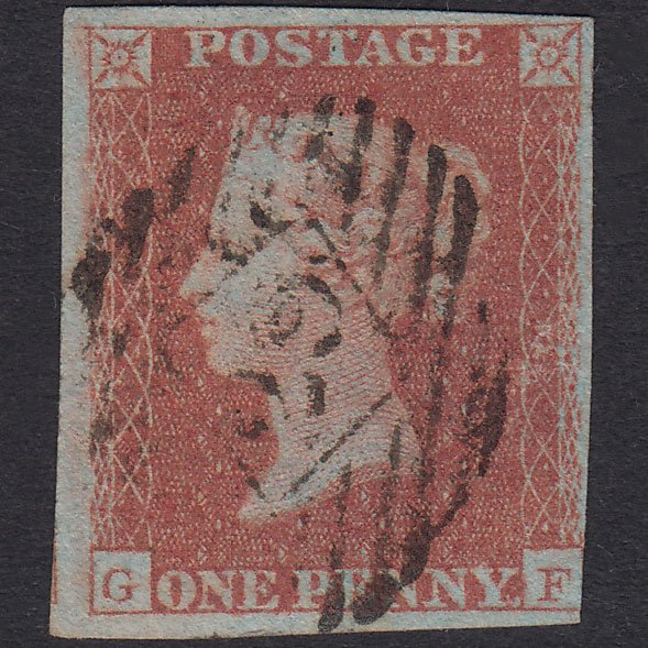GB QV 1841 1d Red-Brown Plate 121 SG8-B1(1) GF FU Nr 4M London IS 29