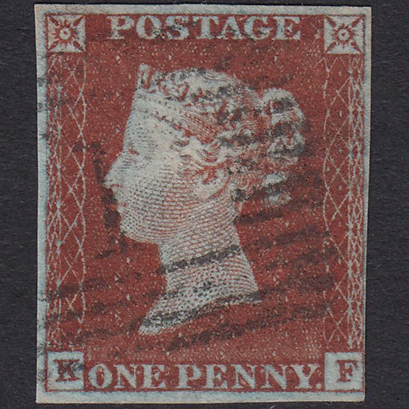GB QV 1841 1d Deep Red-Brown Plate 49 SG10-B1(4) KF GU 4M Aberdeen 1