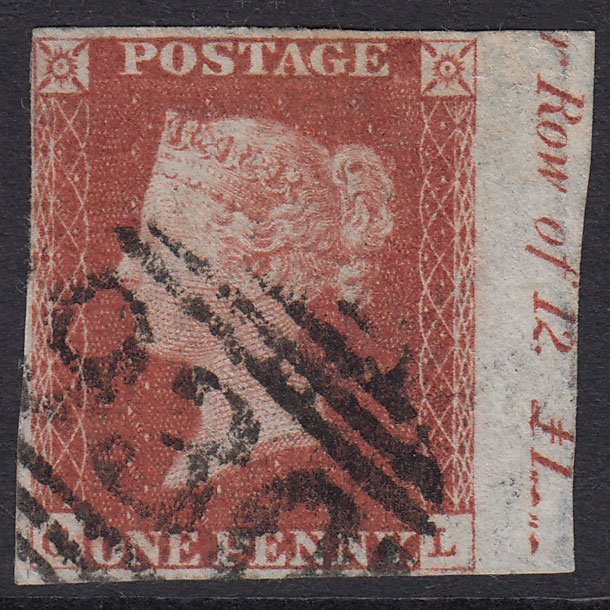 GB QV 1841 1d Pl 70 SG8-B1(1) GL FU Nr 4M York 930 Marginal Inscription