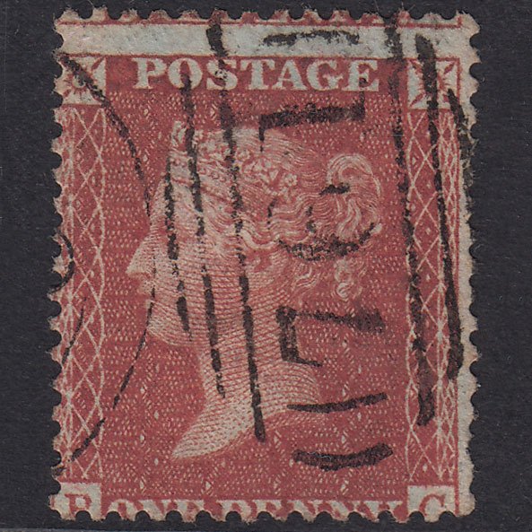 GB QV 1856 1d Red-Brown SG29-C8(1) GU Sunderland 761