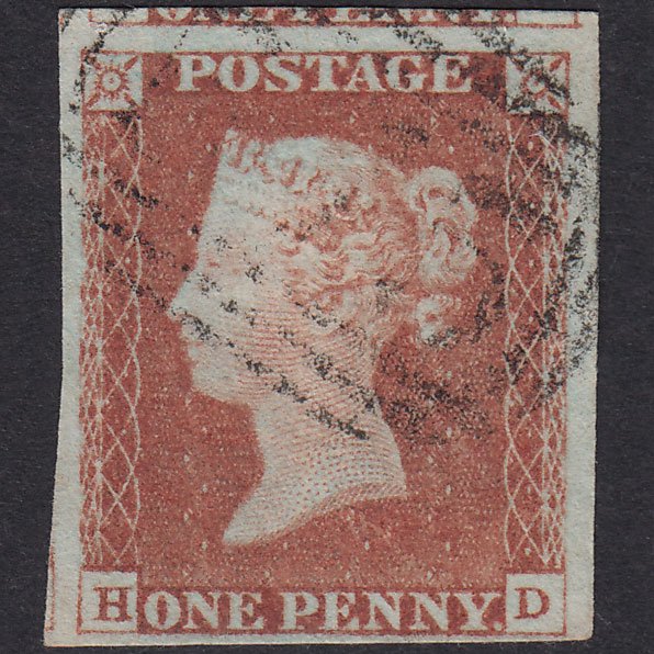 GB QV 1841 1d Red-Brown Plate 72 SG8-B1(1) HD VFU 4 Good To Huge Margins
