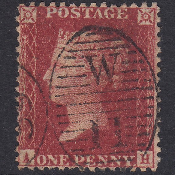 GB QV 1857 1d Plate 56 SG41-C10(2) AH GU London D&S W11 Well Centred