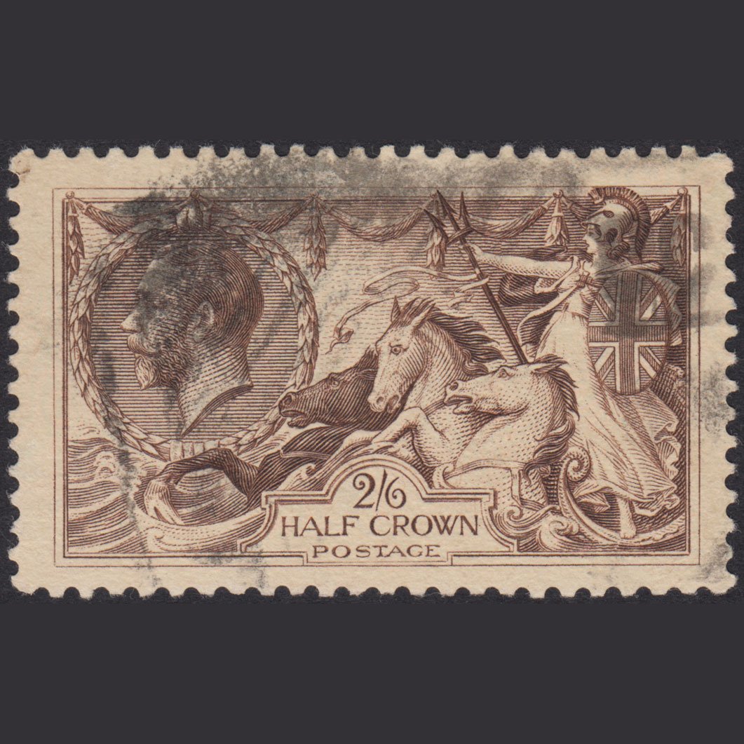 GB KG5 1918 2/6 Reddish Brown Seahorses SG415-N65(3) GU