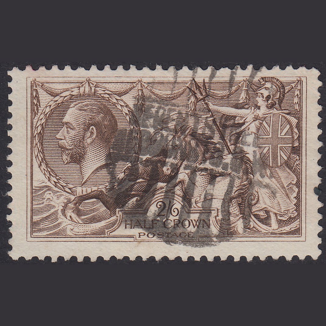 GB KG5 1918 2/6 Olive-Brown Seahorses SG413A-N65(1) FU