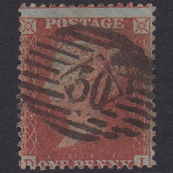 GB QV 1856 1d Red-Brown Plate 47 SG29-C8(1) DI FU London IS 50