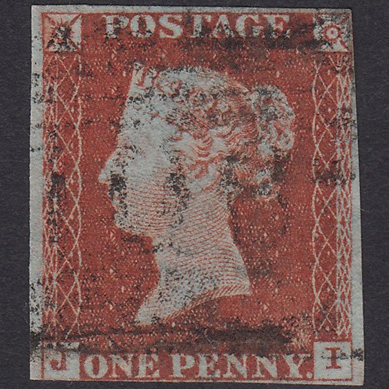 GB QV 1841 1d Red-Brown Plate 46 SG8-B1(1)-BS42 JI GU Dumfries 108