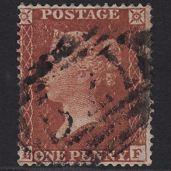 GB QV 1855 1d Red-brown (Plate 13) SG26-C5(1) LF FU Cat£1000