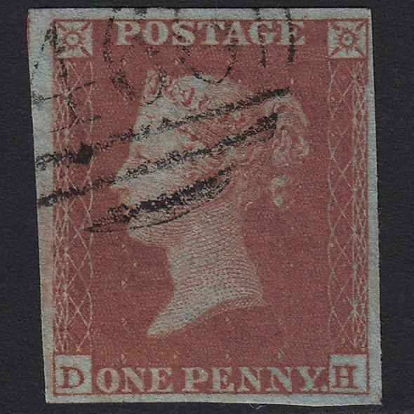 GB QV 1841 1d Red-brown (Plate 175) SG8-B2(1) DH FU Liverpool 466 4M Imperf