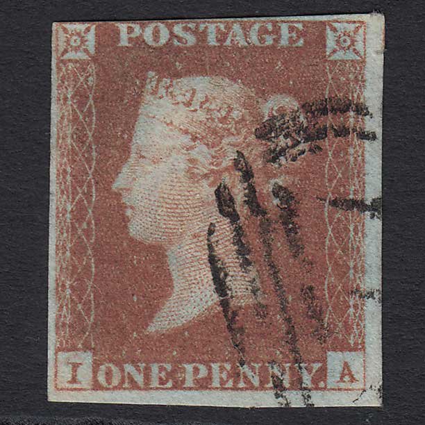 GB QV 1841 1d Red-brown (Plate 86) (SG8) 'IA' FU nr 4 Margins