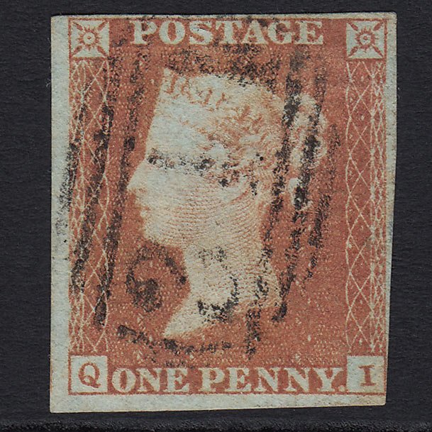 GB QV 1841 1d Red-brown (Plate 101) (SG8) 'QI' GU nr 4 Margins
