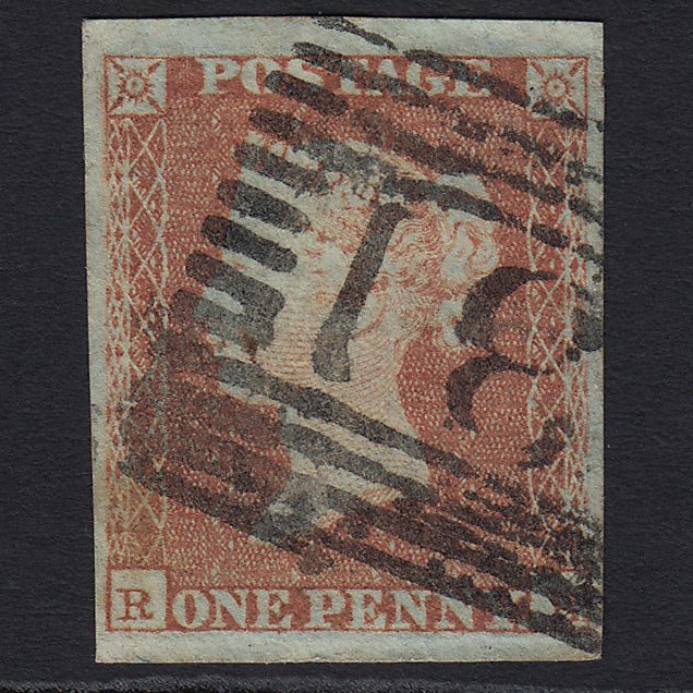 GB QV 1841 1d Red-brown (Plate 113) (SG8) 'RB' FU Edinburgh (131) 4 Margins