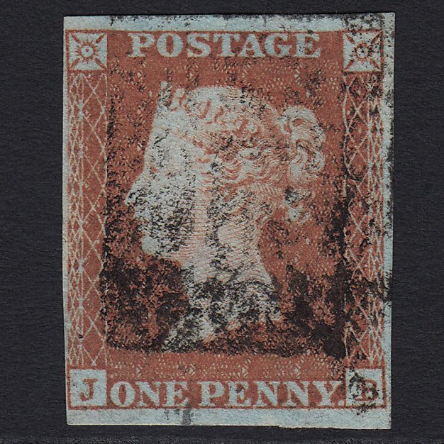 GB QV 1841 1d Red-brown (Plate 89) (SG8) 'JB' GU 4 Margins