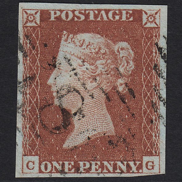 GB QV 1841 1d Red-brown (Plate 65) SG8-B1(1) CG FU Dublin 186 4M Imperf