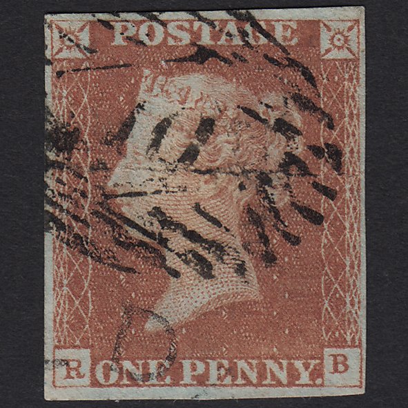 GB QV 1841 1d Red-brown (Plate 70) SG8-B1(1) RB GU 4 Margins Part Town Pmk