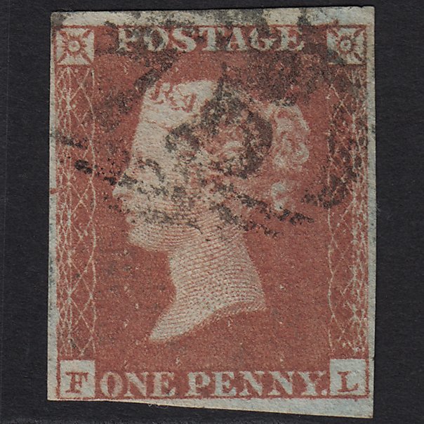 GB QV 1841 1d Red-brown (Plate 101) SG8-B1(1) FL GU Birmingham 75 nr 4 Margins
