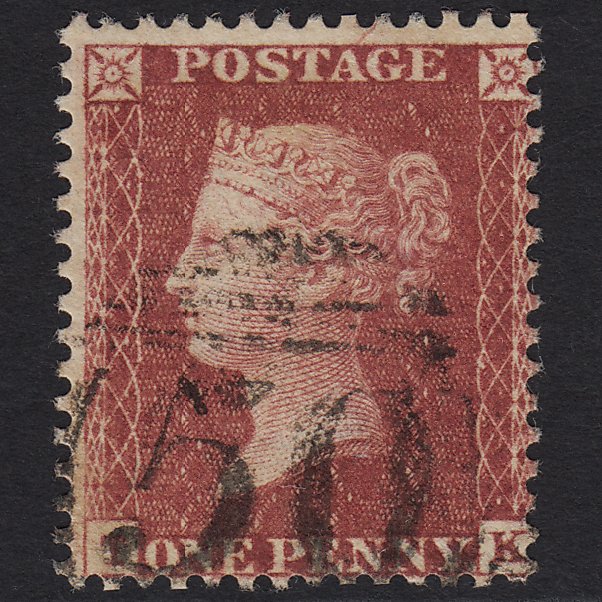 GB QV 1857 1d Rose-red (Plate 43) SG40-C10(1) TK FU Barnstaple 50