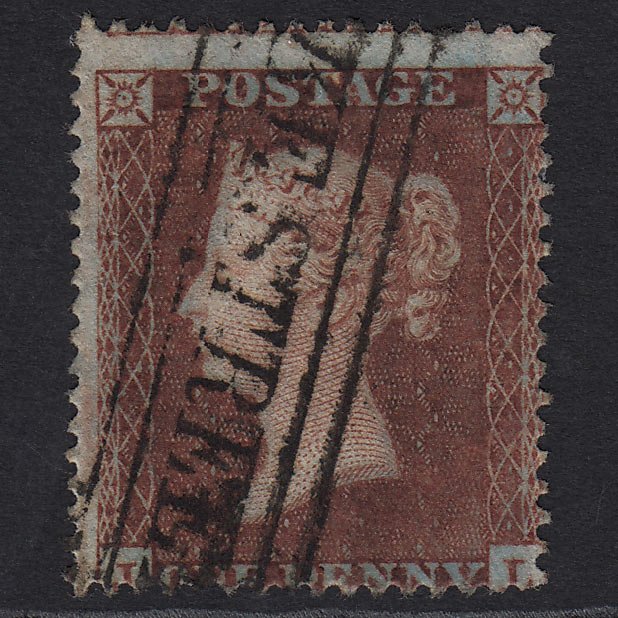 GB QV 1854 1d Plum Plate R1 SG17-C1(4) JL FU Duke ST Scots Local