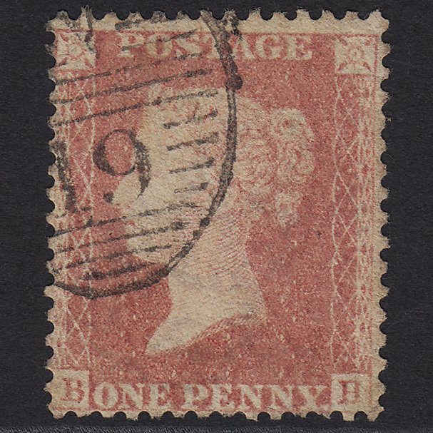 GB QV 1857 1d Rose-red (Plate 60) SG40-C10(1) BH GU in London N19