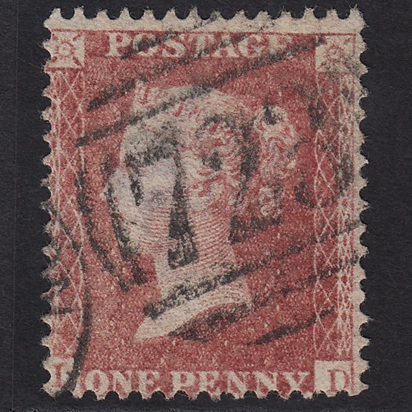 GB QV 1857 1d Rose-red (Plate 60) SG40-C10(1) LD FU Southampton 723