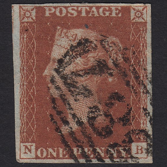 GB QV 1841 1d DP Red-brown (Plate 58) SG10-B1(4) NB GU Huddersfield 387 4M