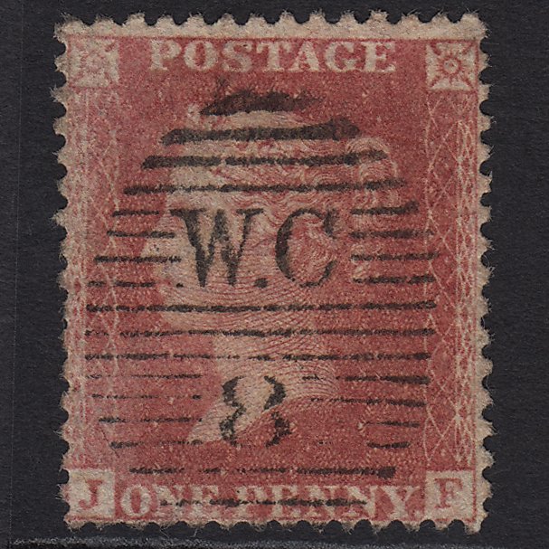 GB QV 1857 1d Rose-red (Plate 60) SG40-C10(1) JF GU London D&S WC8