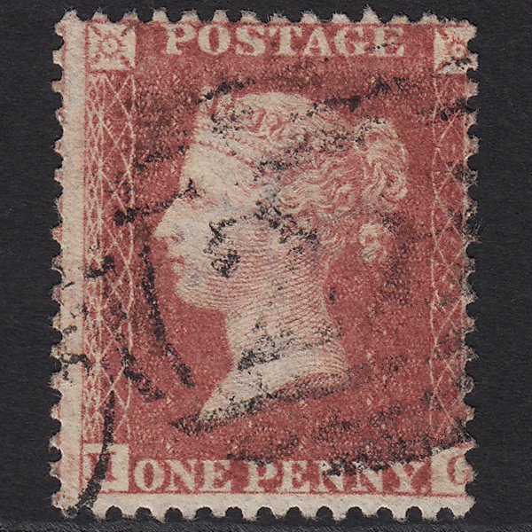 GB QV 1857 1d Rose-red (Plate 60) SG40-C10(1) HG FU Misperf