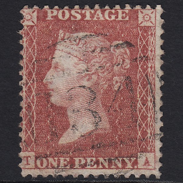 GB QV 1857 1d Rose-red (Plate 43) SG40-C10(1) TA FU Bristol 134