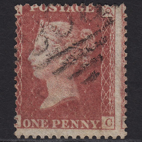 GB QV 1857 1d Rose-red (Plate 59) SG40-C10(1) TC GU Ireland Large Misperf