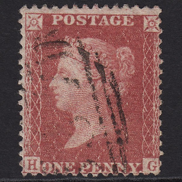 GB QV 1857 1d (Plate 55) SG40-C10(1) HG FU Missing Imprimatur Light Cancel