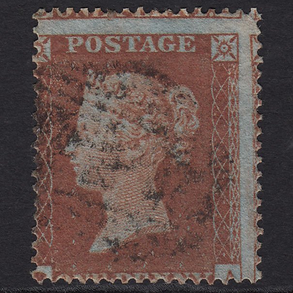 GB QV 1854 1d Red-brown (Plate 190) SG17-C1(1) PA GU Misperf
