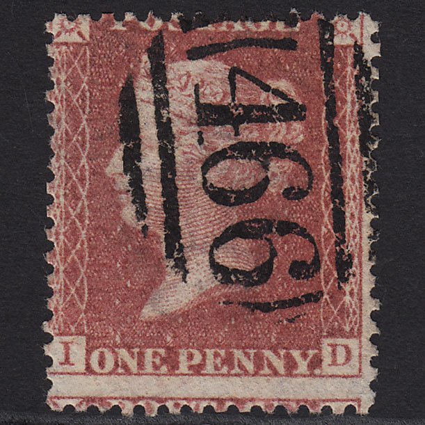 GB QV 1861 1d Rose-red (Plate 51) SG42-C12(3) ID FU Liverpool 466 Large Misperf