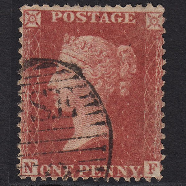 GB QV 1857 1d Rose-red (Plate 56) SG40-C10(1) NF GU London D&S Cancel