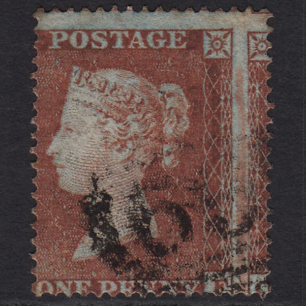GB QV 1854 1d Red-brown (Plate 199) SG17-C1(1) OF GU Huge Misperf