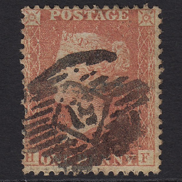 GB QV 1857 1d Pale Red (Plate 43) SGC8(9) HF GU London IS 51 51.a