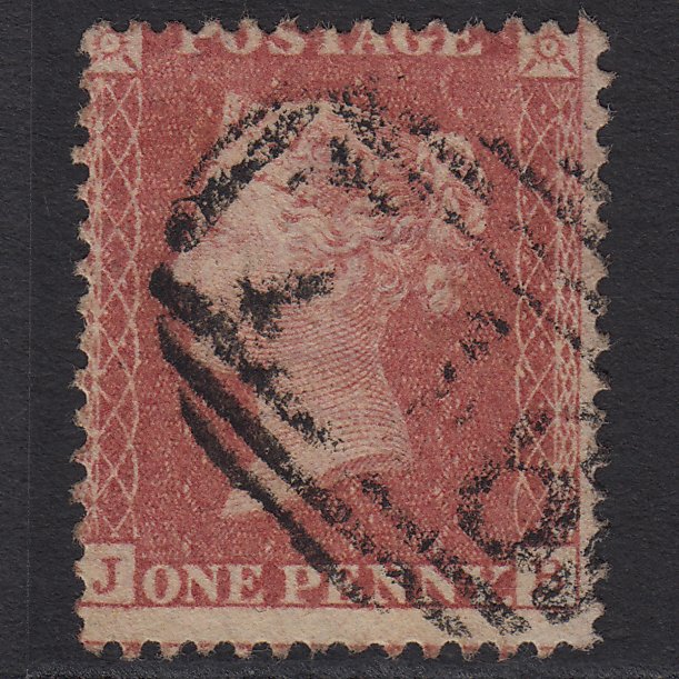 GB QV 1857 1d Rose-red (Plate 27) SG40-C10(1) JB FU Stonham 746 Misperf