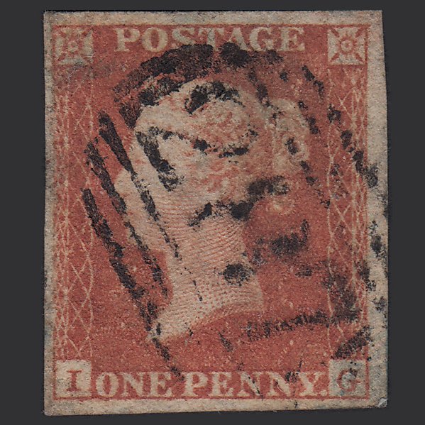 GB QV 1841 1d Red-brown (Plate 96) SG8-B1(1) IG GU 4M Imperf Eye 287