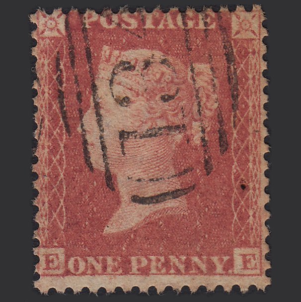GB QV 1857 1d Rose-red (Plate 58) SG40-C10(1) EE GU Bristol 134