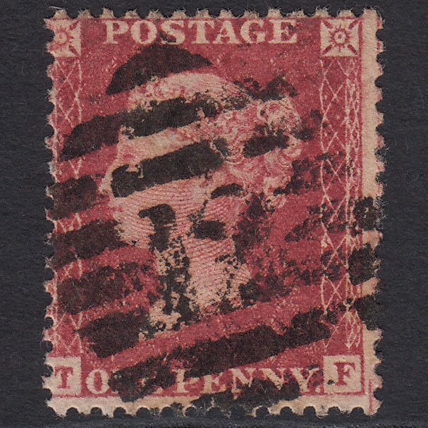 GB QV 1857 1d Deep Rose-red (Plate 36) SG41-C10(4) TF GU London IS 12
