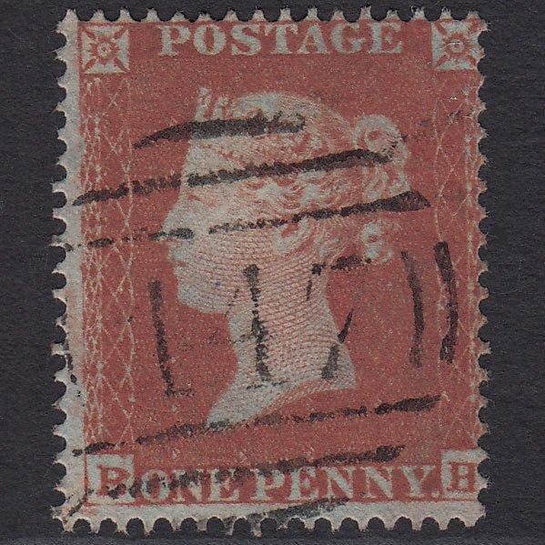 GB QV 1854 1d Red-brown (Plate 167) SG17-C1(1) BH VFU Leeds 447 Spoon