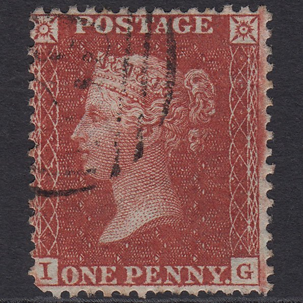 GB QV 1855 1d Red-brown (Plate 15) SG24-C3(1) IG GU Light Cancel