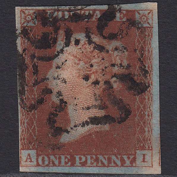 GB QV 1841 1d (Plate 19) SG8a-B1(2) GUideline AI FU Missing Imprimatur MX