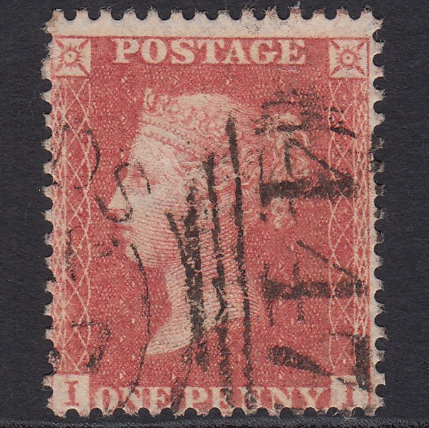 GB QV 1856 1d Brick-red (Plate 38) SG30-C8(2) II FU Leeds 447