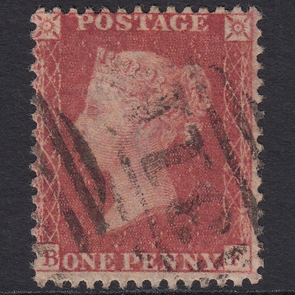 GB QV 1857 1d Rose-red (Plate 55) SG40-C10(1) BF FU Glastonbury 311
