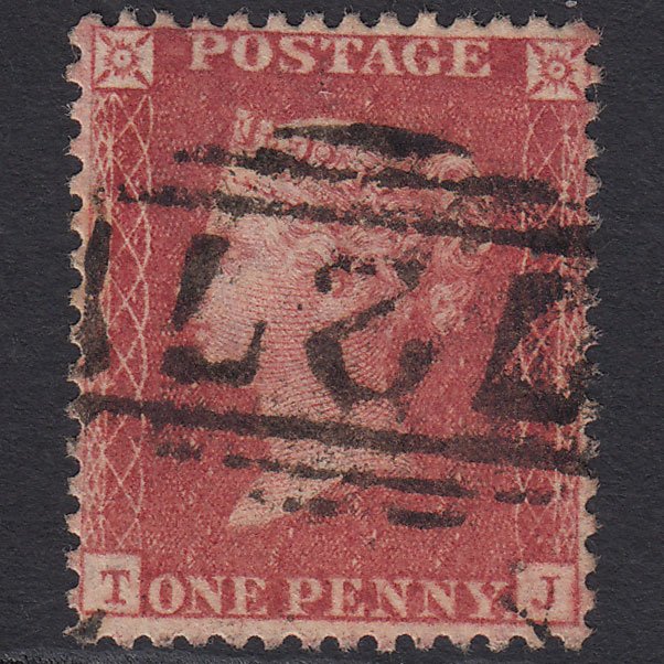 GB QV 1857 1d Rose-red (Plate 55) SG40-C10(1) TJ FU Spalding 727 Well Centred