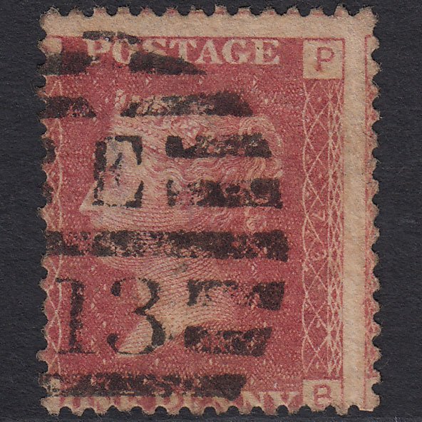 GB QV 1864 1d (Plate 73) SG43-G1(1) PB GU London D&S E13 Large Misperf