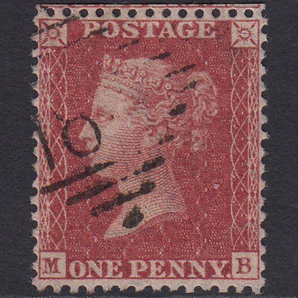 GB QV 1857 1d Rose-red (Plate 48) SG40-C10(1) MB FU Ireland