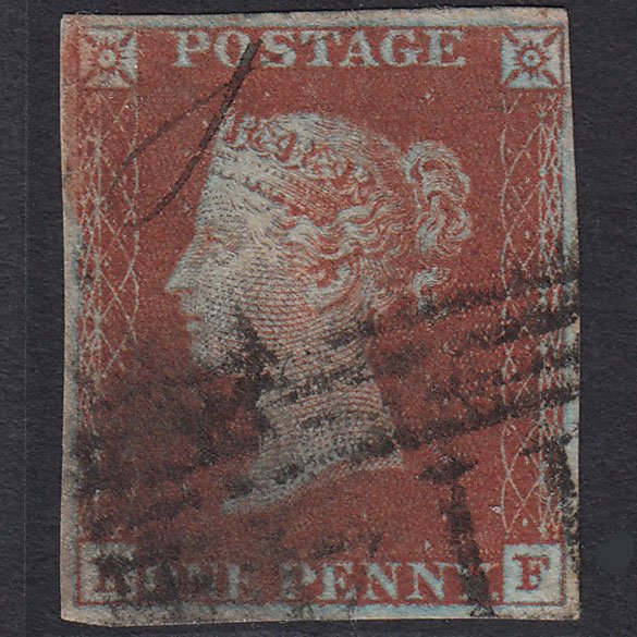 GB QV 1841 1d (Plate 50) SG8-B1(1) Framed Reverse KF FU 4 Margins Dundee 114