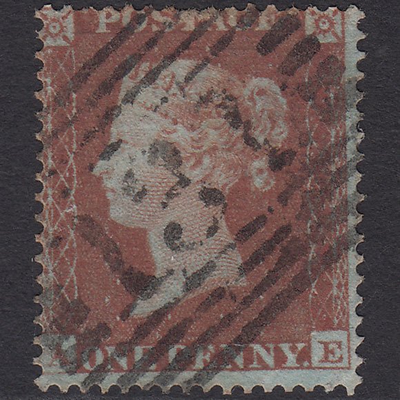 GB QV 1854 1d Red-brown (Plate 191) SG17-C1(1) AE GU Edinburgh 131